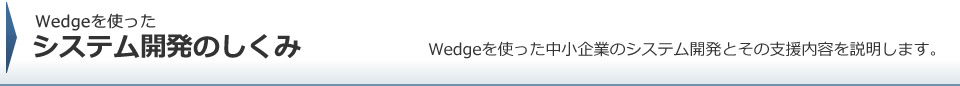 Wedgeを使ったシステム開発のしくみ